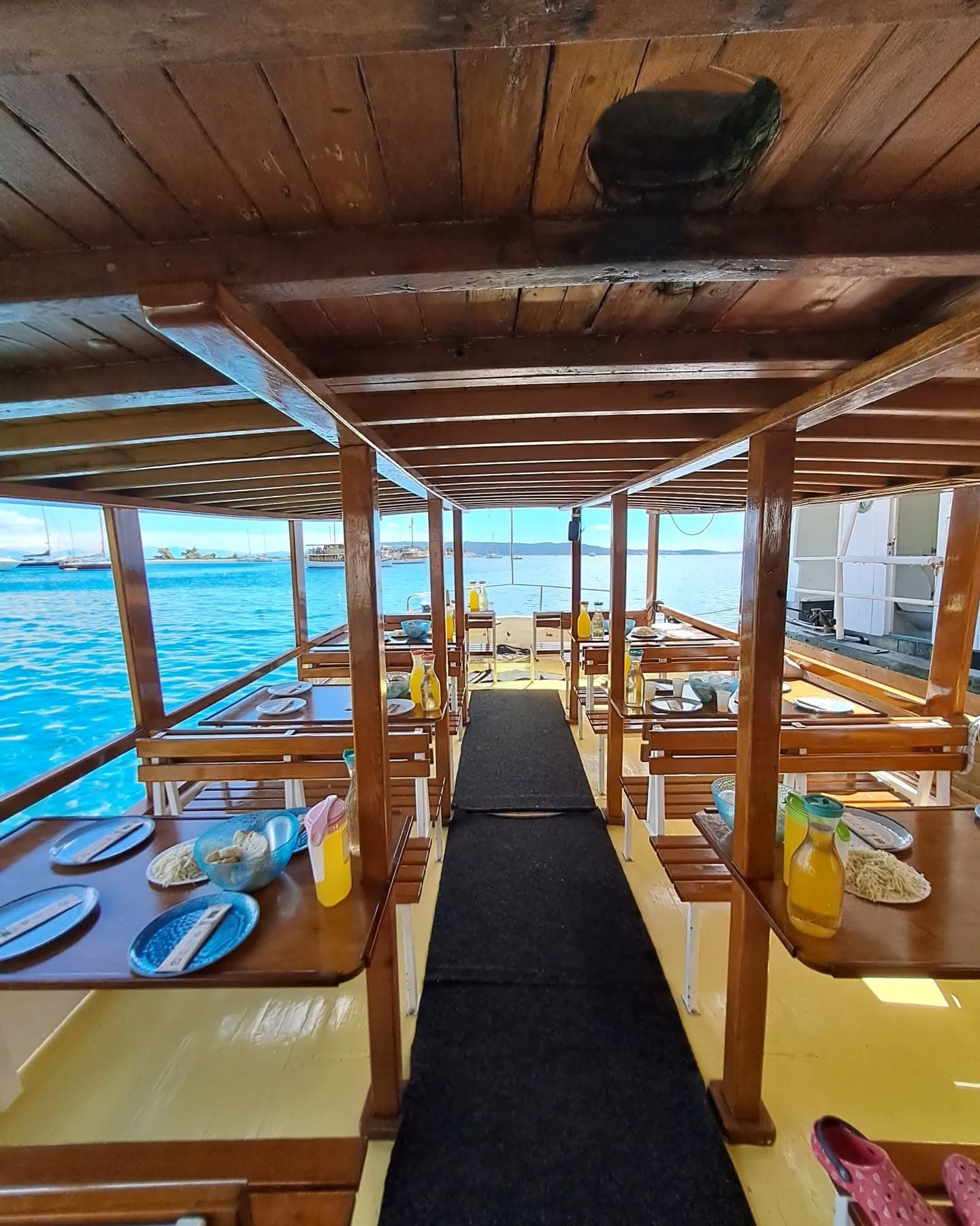 Inside of MB Žižula and MB Laura boat